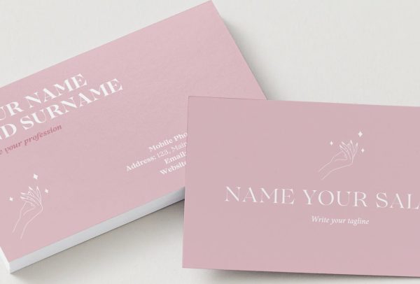 Premium Pink Elegant Business card - Image 2