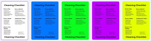 Bold&Structured Minimalistic Cleaning list