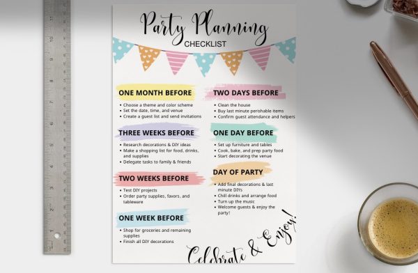 Bright&Cheerful Party Planning Checklist