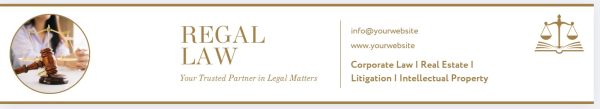 Gold & White Elegant Legal Services LinkedIn Page Cover - Image 2