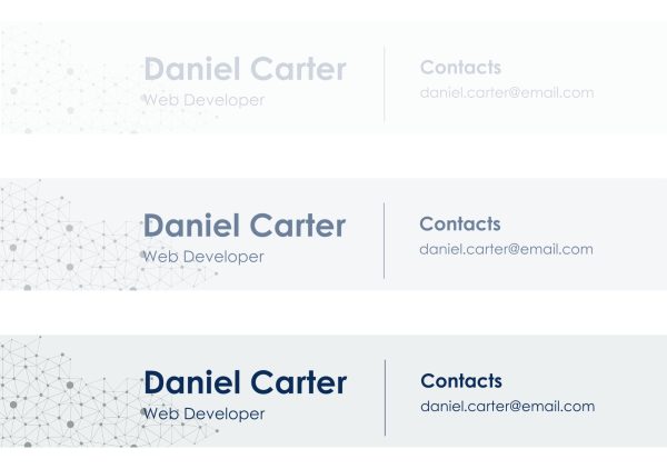 Navy Blue & Gray Web Developer LinkedIn Page Cover