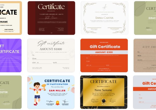 Bundle of 10 Certificates