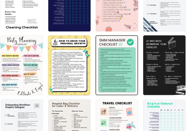 Bundle of 10 Checklists