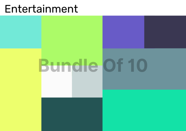 Bundle of 10 Color Palettes for Entertainment Industry