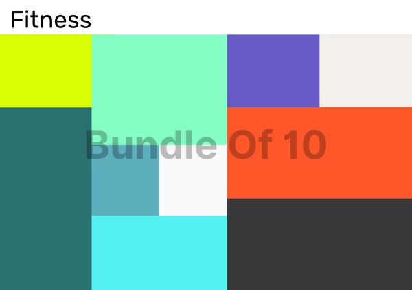 Bundle of 10 Color Palettes for Fitness Industry