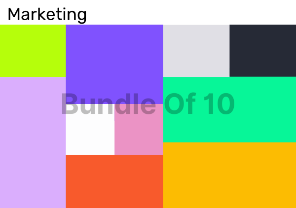 Bundle of 10 Color Palettes for Marketing Industry