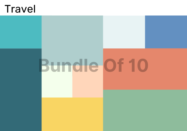 Bundle of 10 Color Palettes for Travel Industry