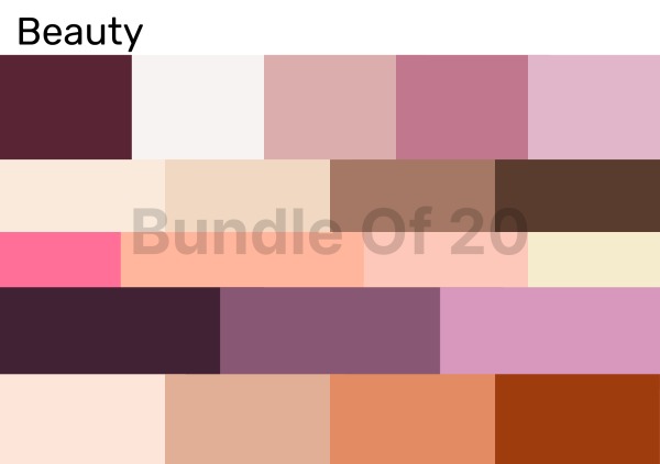 Bundle of 20 Color Palettes for Beauty Industry