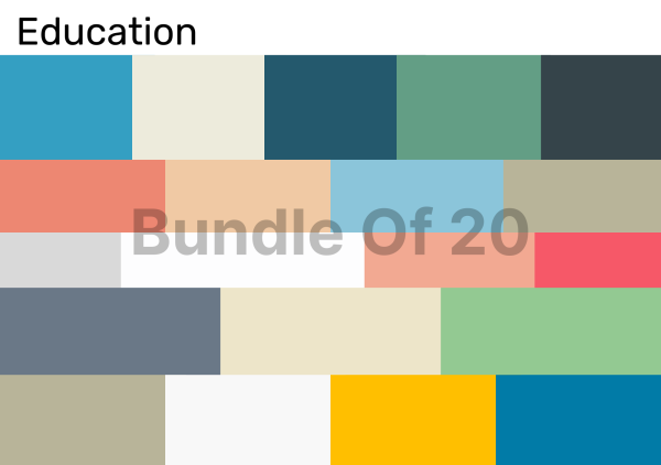 Bundle of 20 Color Palettes for Education Industry