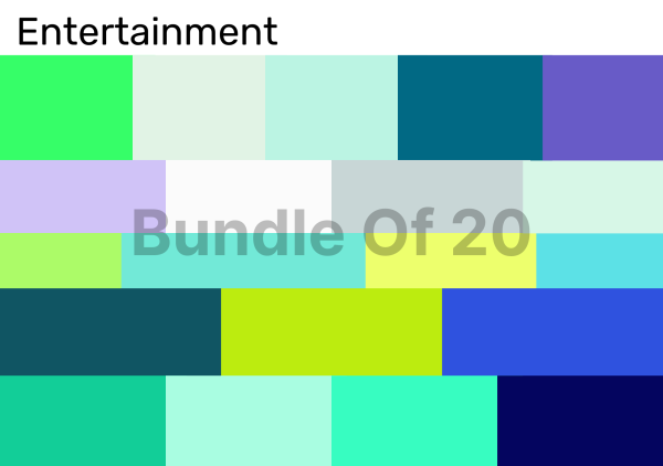 Bundle of 20 Color Palettes for Entertainment Industry