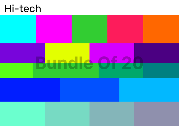 Bundle of 20 Color Palettes for Hi-Tech Industry