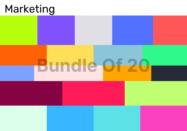 Bundle of 20 Color Palettes for Marketing Industry