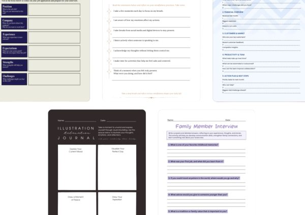 Bundle of 5 Worksheets