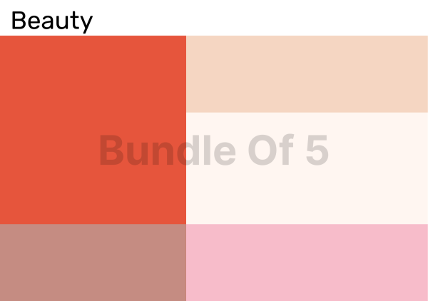 Bundle of 5 Color Palettes for Beauty Industry