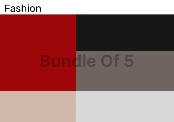 Bundle of 5 Color Palettes for Fashion Industry